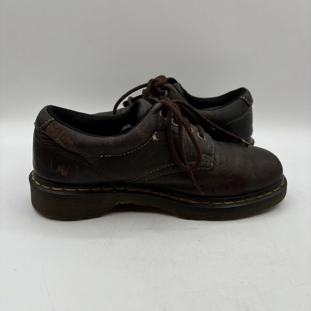 Dr. Martens Boston Shoes Men's Size 7 Brown Leather Derby Oxford Chunky Lace Up